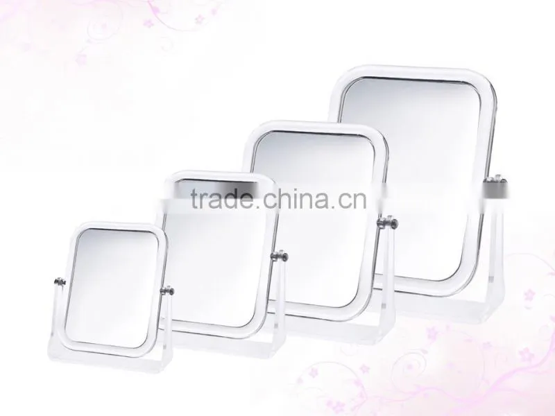 Square shaped makeup mirror 1x/3x double sided