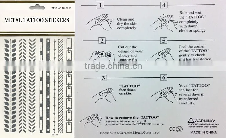 Women body art temporary feature body tattoo