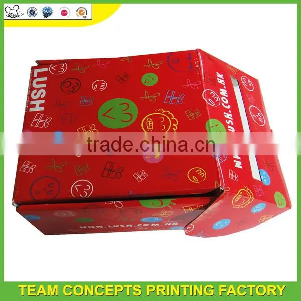 E flute packing falt paper box with handle