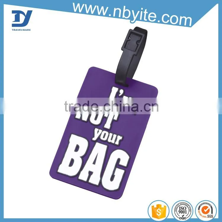 custom logo gorgeous plastic travel name tag luggage tag