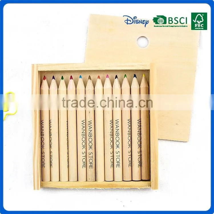 2016 new arrival 3.5 inch color pencil in wooden drawer box