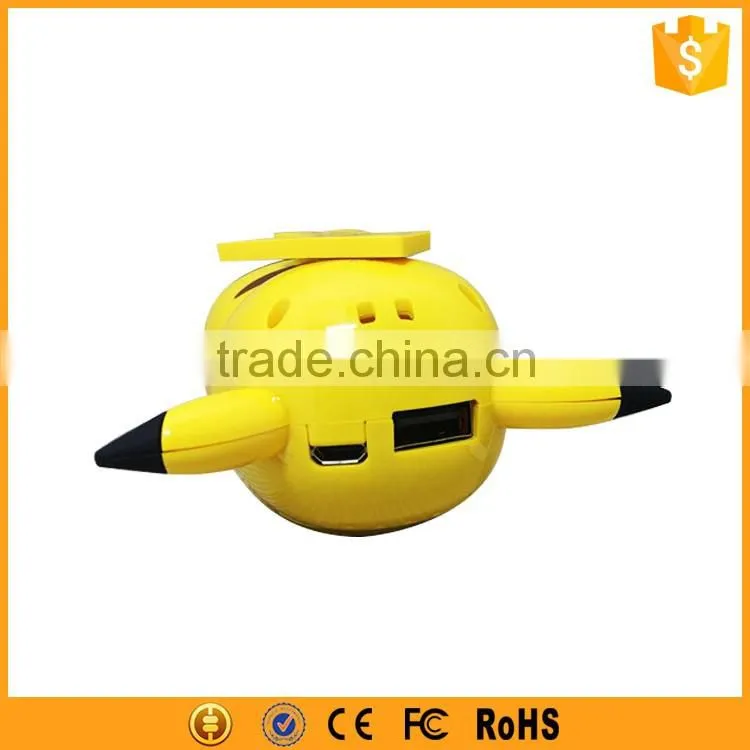 Novelty Cell Phone Portable Charger for Pikachu Power Bank 5200mAh