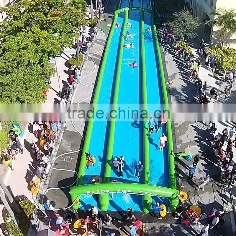 Lanqu high quality inflatable big water slide for sale