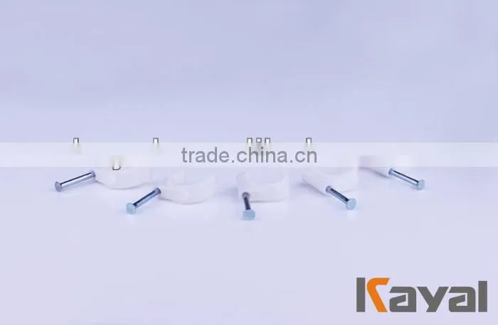 Screw nail clips wholesale in stock Plastic Wall cable clip with CE/CB Certificate
