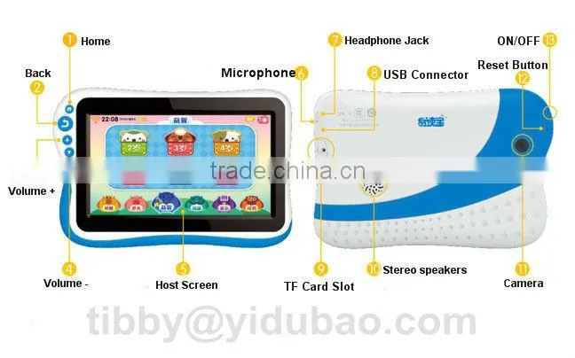 I8 '' Android educational pad for kids learning intellective computer export to oversea-Manufacturer