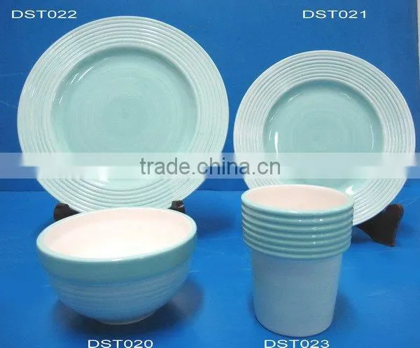 16pcs dinner set with embossed designs