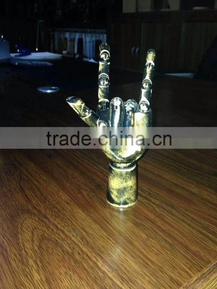 New Coming Cartoon Joint Wooden Hand for Decoration,3 Style Wooden Hand Toys for Children/Friends
