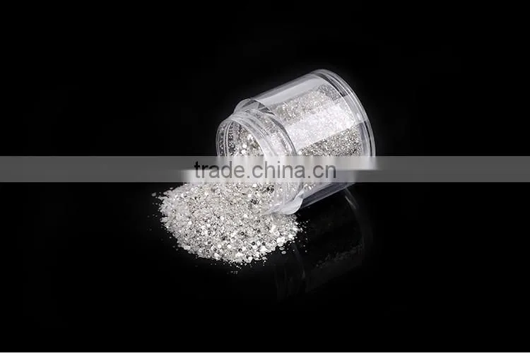 2016 Elegant sliver glitter powder Nail Art Decoration Wholesale glitter powder for crafts