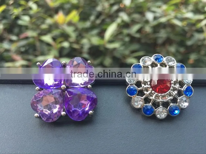 Acrylic Plastic rhinestone button sewing retail wholesale flower center cheap big colorful button shank etsy hotsale amazon