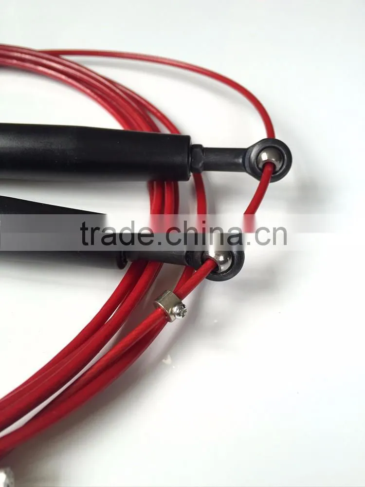dynomaster Crossfit Cheap Adjustable Skipping Rope Cable Wire Speed Rope Handle Speed Jump Rope With Bearing