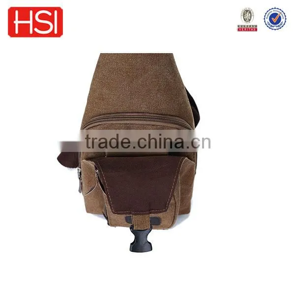 eco friend 100 % cotton canvas fabric one strap backpack