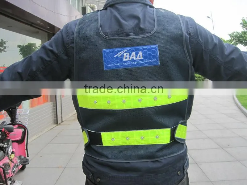 reflective fluorescent safety vest blue