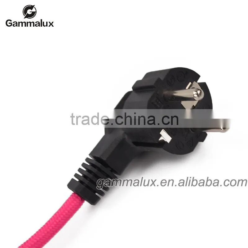 Pink Textile Cable Wire with E27 Ceramic Lamp Holder with Dimmer Switch