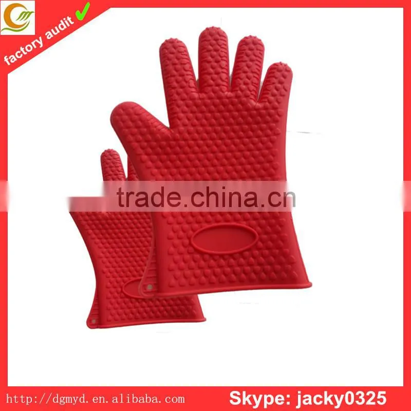 dongguan factory wholesale silicone cooking gloves for kitchen