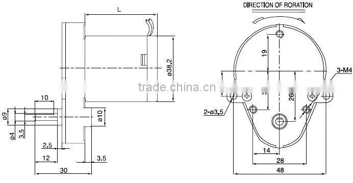 Low Current Electric DC Pear-shaped Gear Motor
