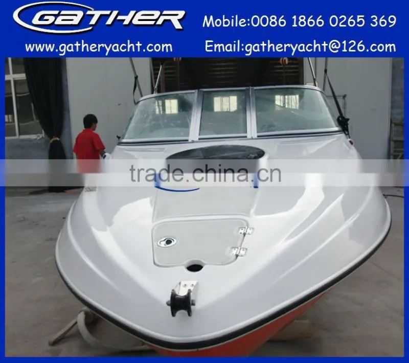 2014 hot sale 5.5m fiberglass cuddy cabin boat