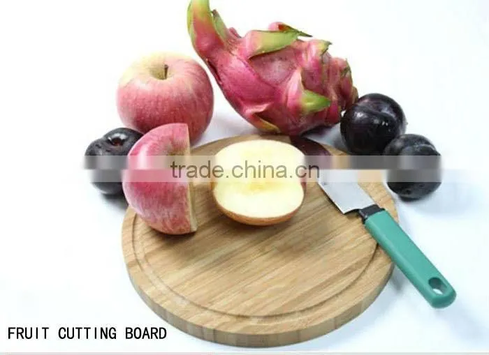 round shaped bamboo cutting board
