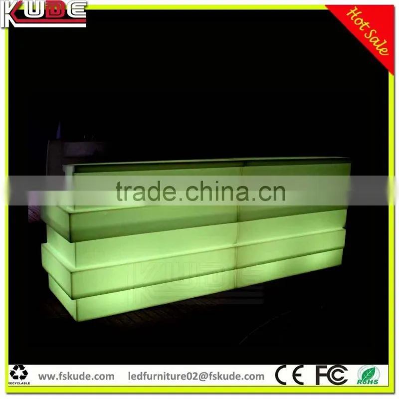 2016 commercial illuminated led bar counter with remote control