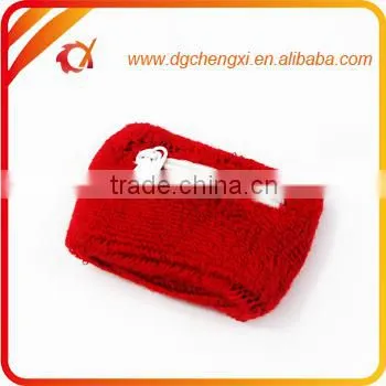 Multi Color Zipper Cotton Sweatband Wristband