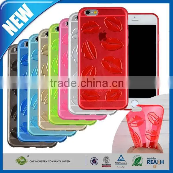 C&T New style popular slim transparent tpu mobile phone shell for iphone 6s