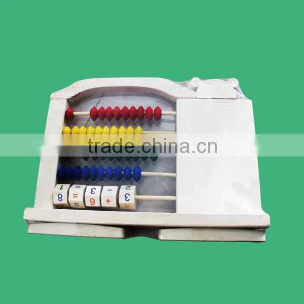 Hot sell wooden abacus toys with clock