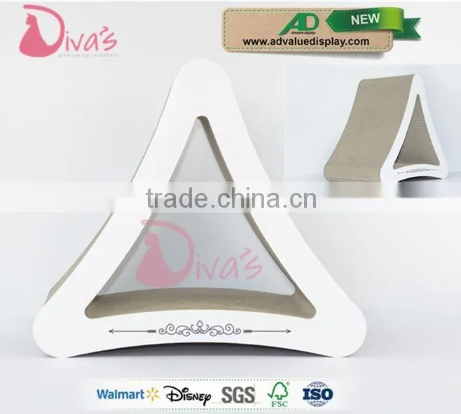 China supplier Trangle Three Sides Corrugated Cardboard Cat Scratcher Best cat scratch post