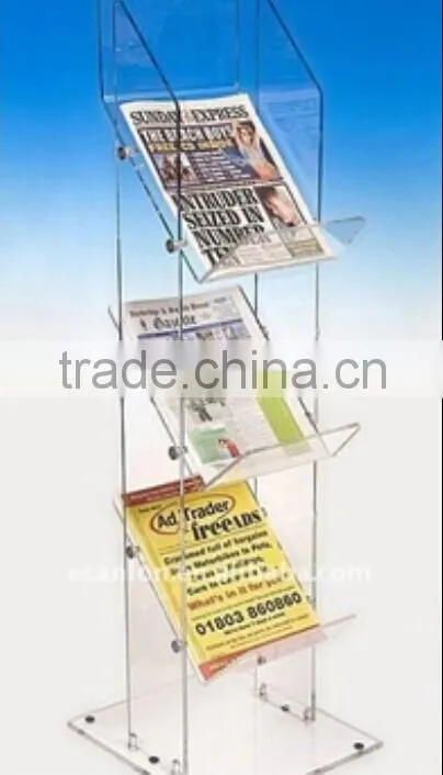 Acrylic counter book display racks