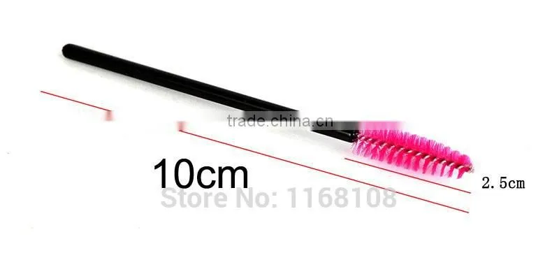 10pcs/lot New make up Pink Disposable Eyelash Brush Mascara Applicator Wand Brush