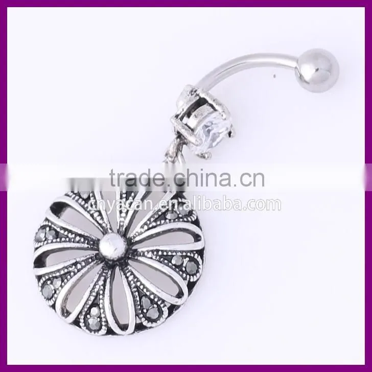 Vine Dangle Belly Button Navel Rings 316l Surgical Steel 14 Gauge Belly Ring Navel