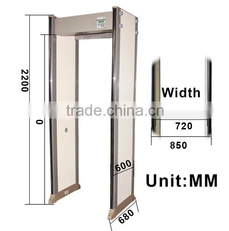 PD-6500I Public security equipment. security door frame walk through metal detector