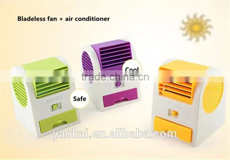 2016 NEW Hot Portable USB Mini Small Fan Cooling Desktop USB battery two way power Air Conditioner Bladeless fan