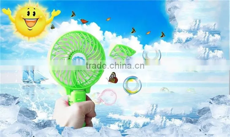 Portable Mini Electric Hand Hold USB/Battery Air Conditioner Cooling Cool Desk Palm-Leaf Hand Fan