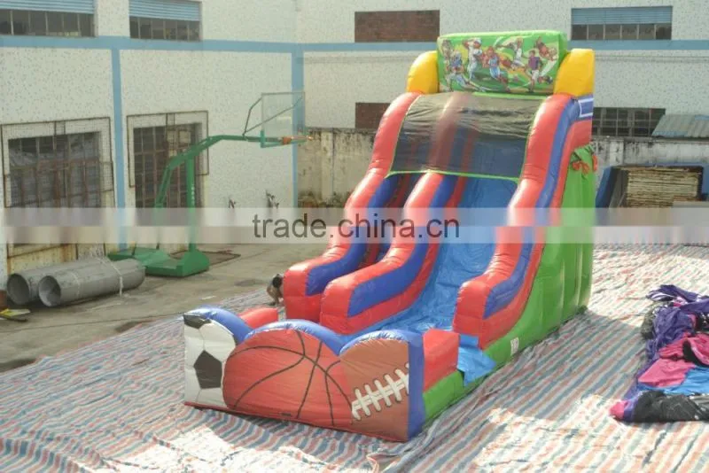 2016 durable pvc material US market water inflatable sport slide
