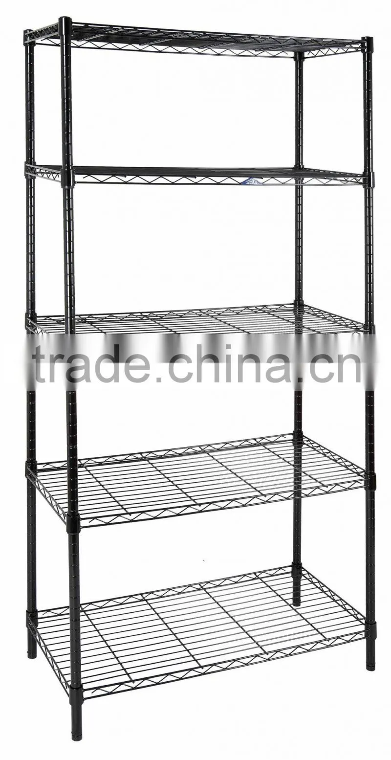 RH-HZM53-12020 five layers metal wire shelf Wire shelving rack 1200*530*2000mm commodity shelf wire mesh rack