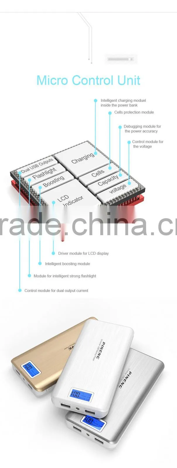 2016 high quality design larger capacity power bank