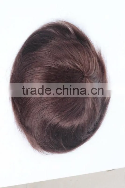Human hair hand tied lace Men's toupee