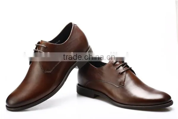 Elegant invislble height leather elevator shoes with delicate grade A soft Ox skin natural breathable fashion 323K01-2