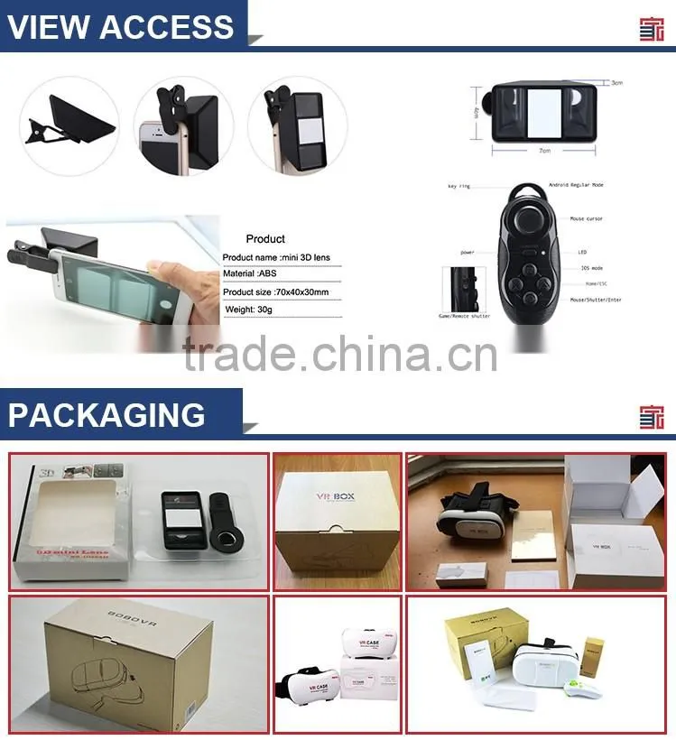 Most popular Virtual Reality 3D Glasses 4K all in one vr headset 360 degree panoramic view for smart phone
