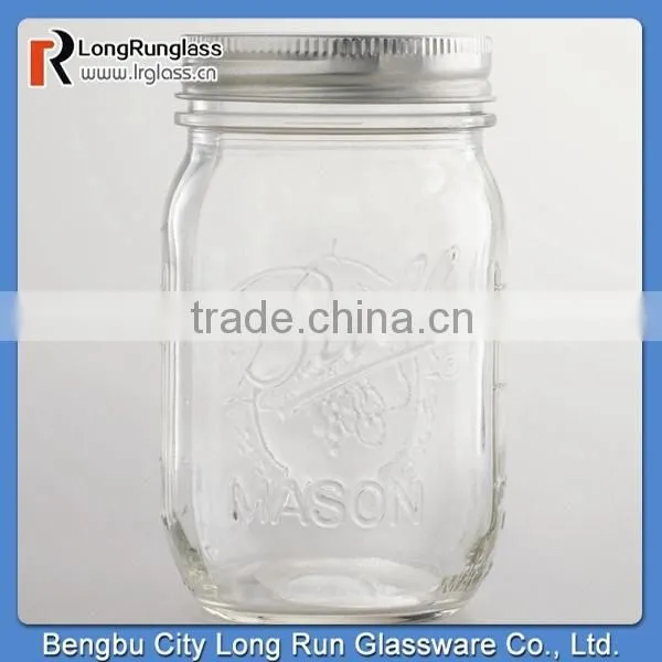 LongRun Glass Canisters with Red Clamp Lids Different Size Glass Jars with High Quality