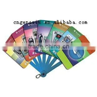 Printing pp hand fan promotion custom cheap advertising fan mini plastic hand fan