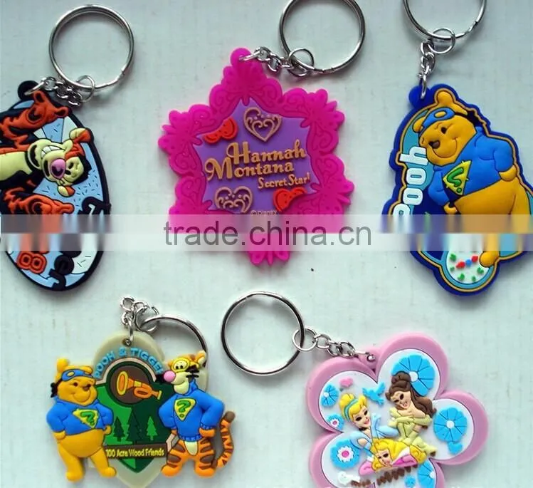 soft pvc rubber keychain, cheap custom trolley coin keyring wholesale