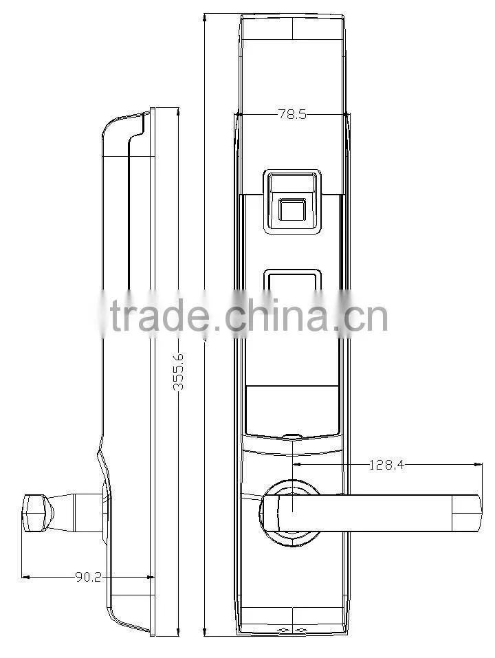 New design zinc alloy fingerprint door lock