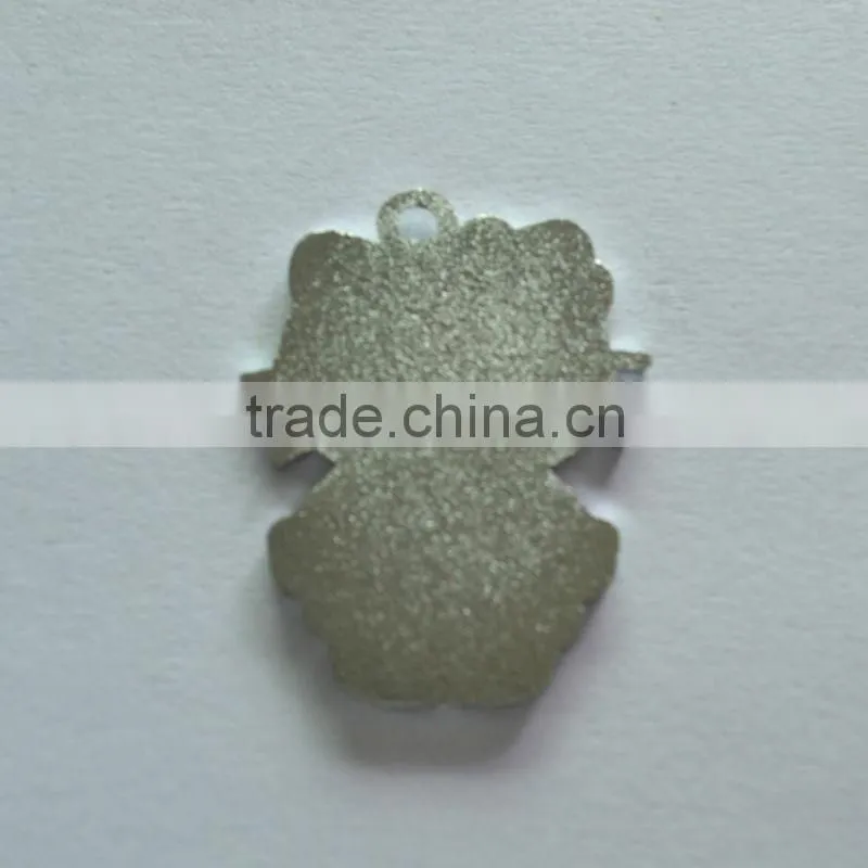custom iron metal tags with star stamping