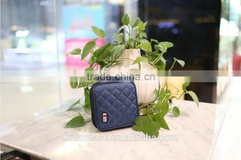 Blue 32 Capacity 230D Space Twill PVC Fabric DVD Case CD Holder personalized cd case multi disc dvd cases