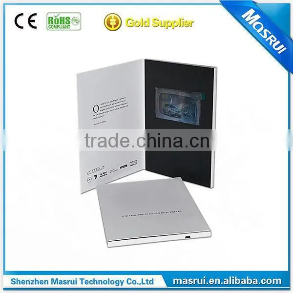 2015 High Quality Customized Printing 2.4"- 10.1" LCD Invitation Wedding Card Video Business Card video in print
