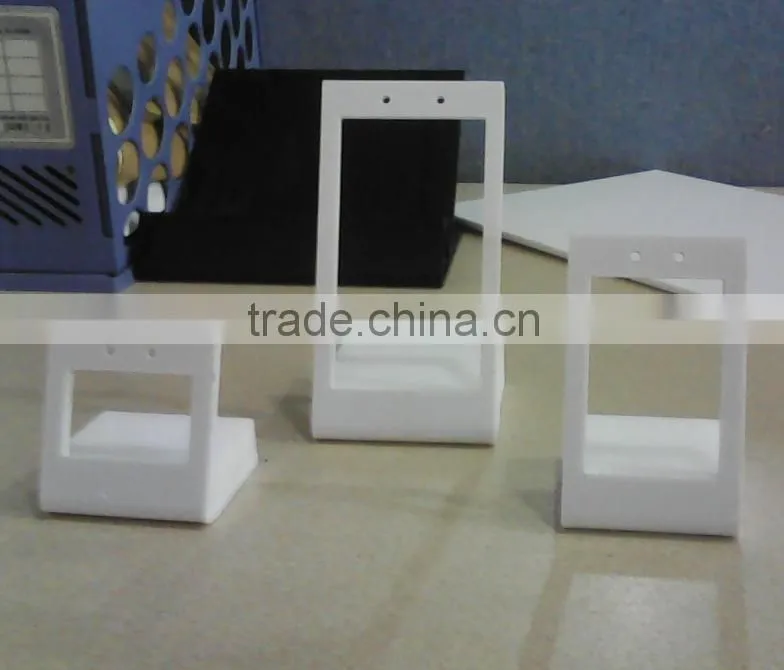 white acrylic earring ring display