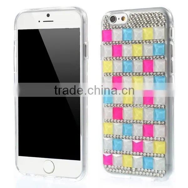 Mobile Phone Accessory Crystals Diamond Tpu Case For Iphone6