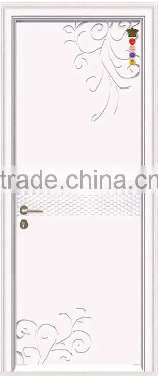 Popular Flat panel doors wood door design with door lock door handle