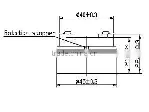 45mm round dynamic receiver for telephone