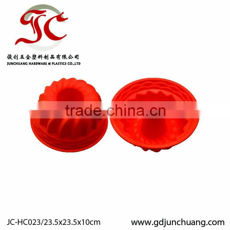 Big rose flower shape silicone cake plate